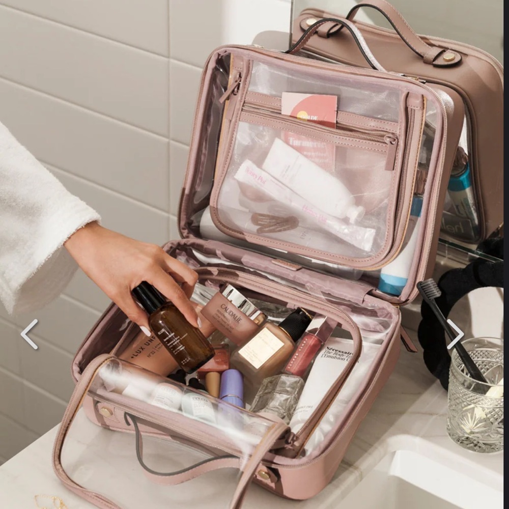 Calpak Large Travel Clear Cosmetics Case